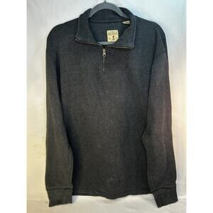 Red Head Men's Thermal 1/4 Zip Pullover Large Dark Gray